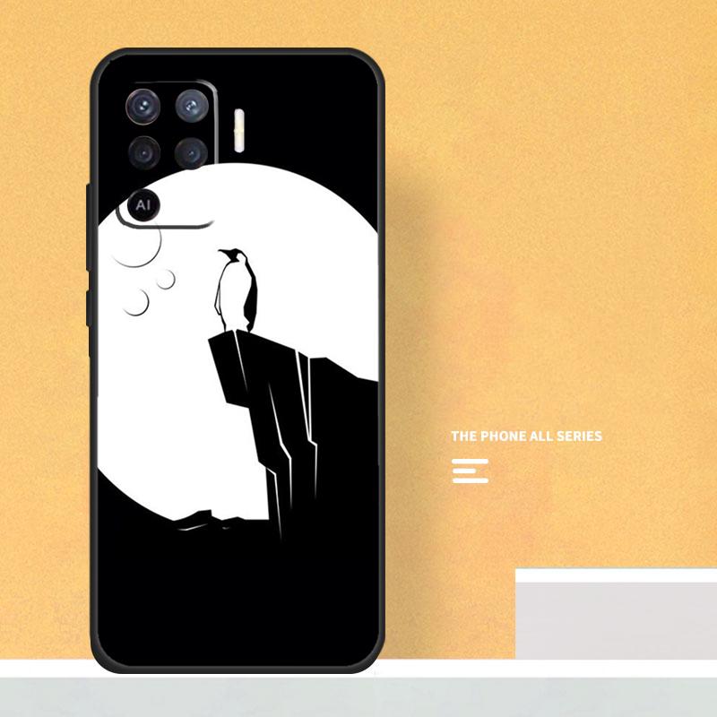 Cute Penguin Case For Oppo A40 A60 A80 A78 A98 A58 A38 A18 A54 A74 A94 A96 A76 A16 A15 A17 A57 A5 A6 Pro