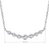 Sparkling Moissanite Diamond Necklace: Gold-Plated 925 Sterling Silver Pendant with Clavicle Chain