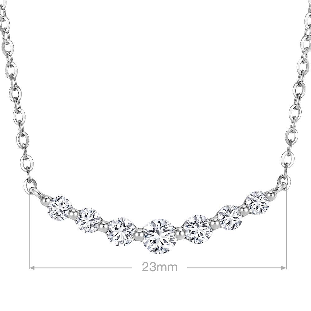 Sparkling Moissanite Diamond Necklace: Gold-Plated 925 Sterling Silver Pendant with Clavicle Chain
