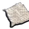 Skin-friendly soft cotton and linen breathable neck protection small square scarf polka dot cashew flower headscarf export Korean single scarf silk sc
