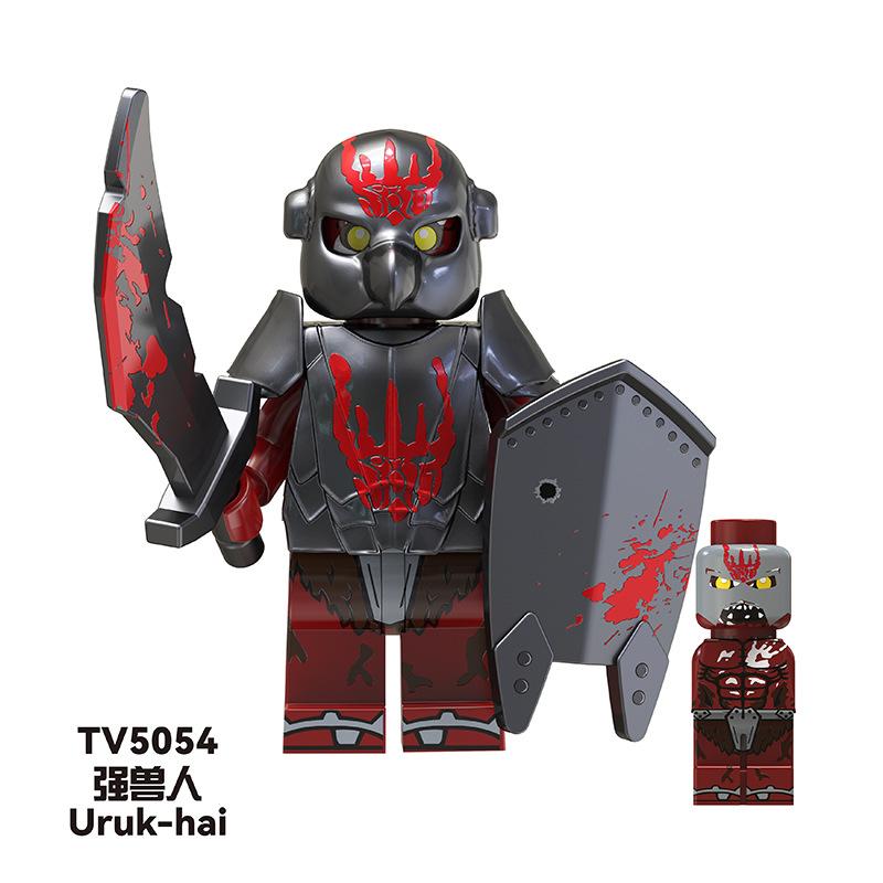 Big Movie Series TV6 Lord of the Rings TV6 Strong Orc TV6 Boy Assembled Building Block Toy Bag