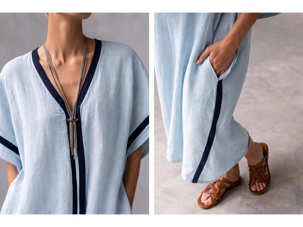 Damen Freizeit Langes Maxikleid mit kurzen Ärmeln - Neue Frühling/Sommer Kollektion