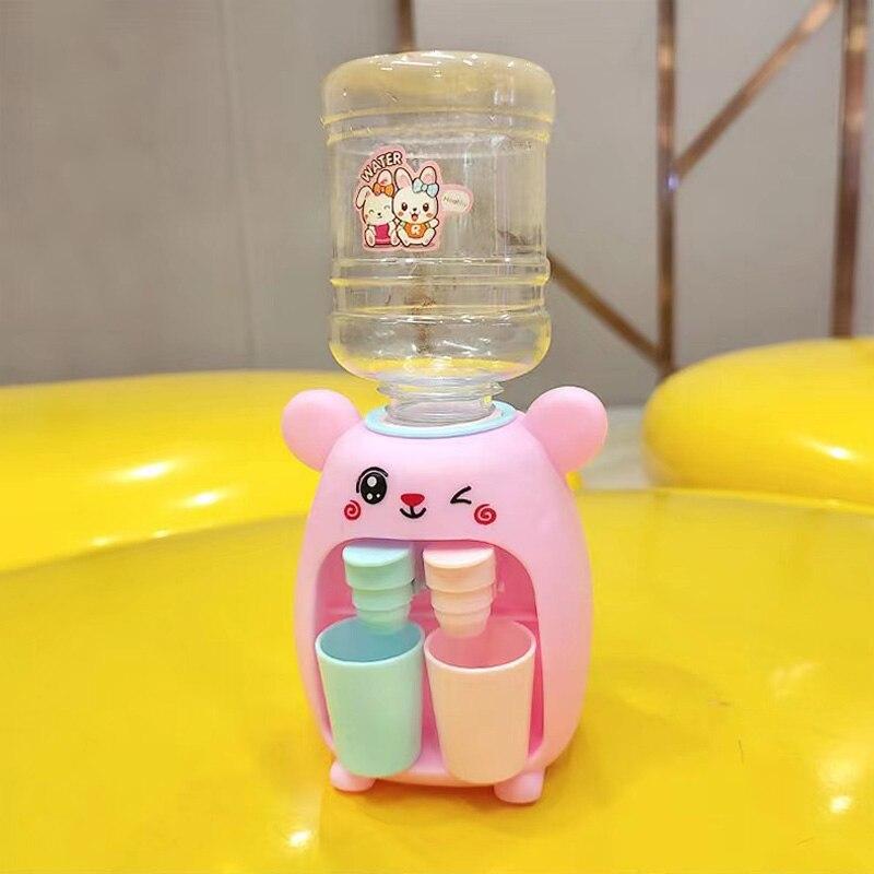 Kids Role Play Kitchen Toy Set 1PC Pretend Play Water Dispenser with Faucet - Mini Dollhouse Pink Learning for Girls