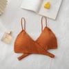 Cross-Back Spaghetti Strap Tube Top with Chest Pads - Sexy Strapless Hollow-Out Base Layer for Women