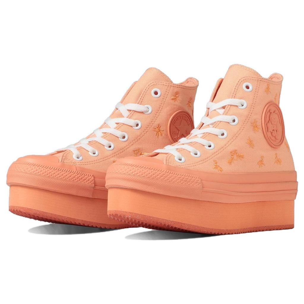 Converse Chuck Taylor All Star Ancco Chunkyline Hi Daily Comfort High-Top Canvas Shoes Women Sneaker Orange 31308090
