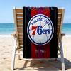 Custom Name Beach Towel 76ers Basketball Team Beach Towel, Soft Microfiber, Gift for Her/Him, Birthday, for Pool, Beach, Travel, Fan Gifts
