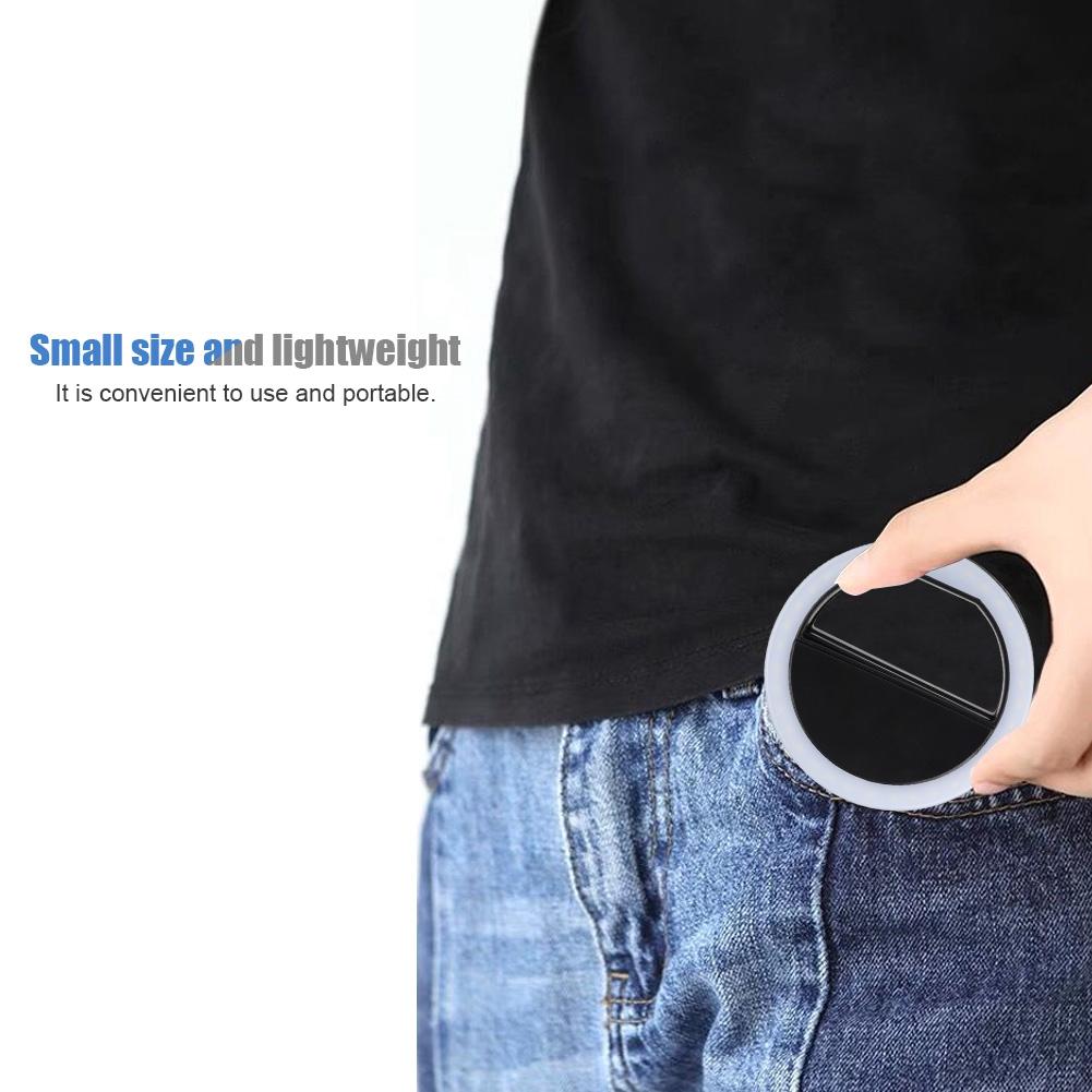 Selfie LED Ring Flash Light Portable Phone Selfie Lamp Luminous Clip Lamp for iPhone(Black)