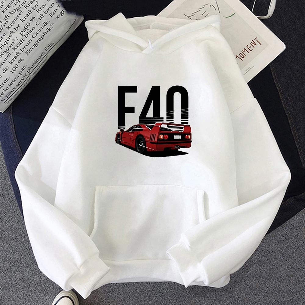 Mode Männer Frauen F40 Auto Hoodies 2025 Männer Lässige Hoodies Sweatshirts Männlich Farbe Kapuzenpullover Sweatshirt Oberteile JDM Kleidung Herbst Winter
