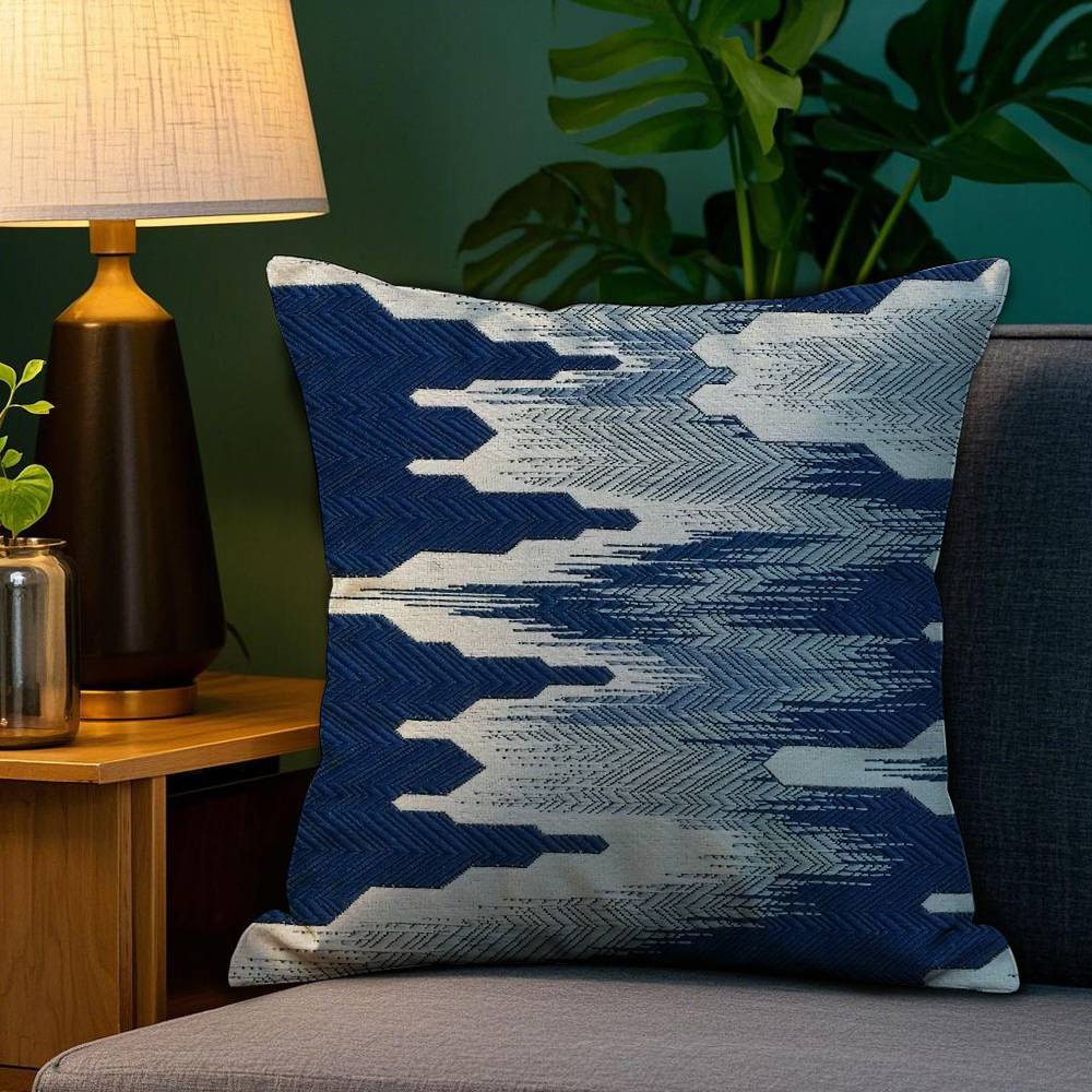 Printing Style Pillow Case Anti-dustmite Pillowcase Invisible Zipper Silky Short Plush Sofa Cushion Cover