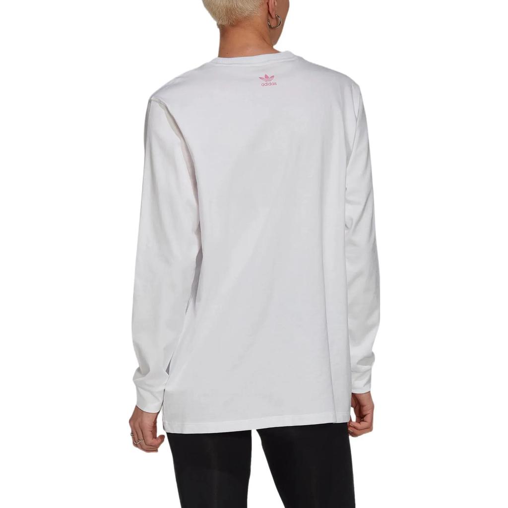 Adidas Originals GRAPHIC LS TEE T Shirt Women's White (Unisex) T-Shirts HN6339