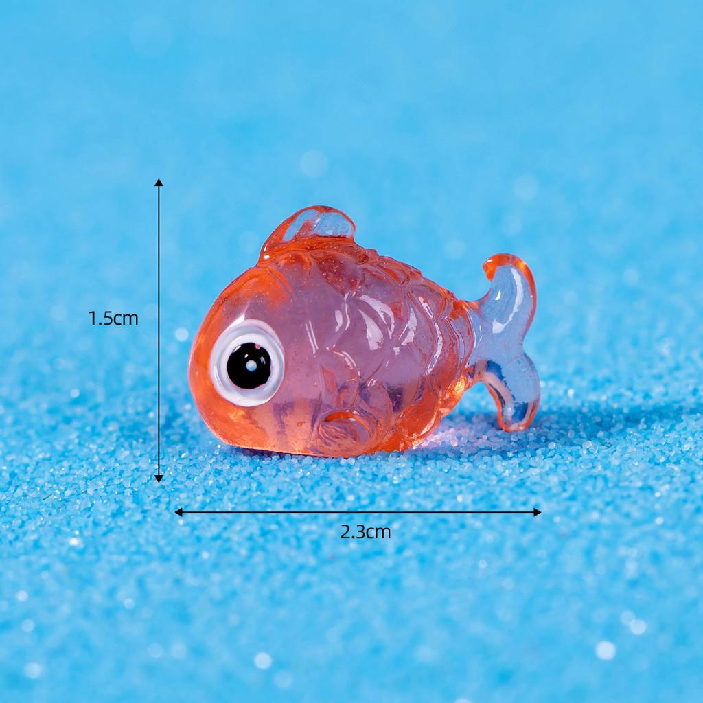 

Landscape Micro Luminous Fish Ornaments Resin Crafts Terrariums Decoration Mini красный