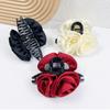 Large Size Hair Claw Fabric Rose French Hair Clip Black Wine Red Festival Hair Accessories Hairpin Fashion Hair Crabs Barrettes