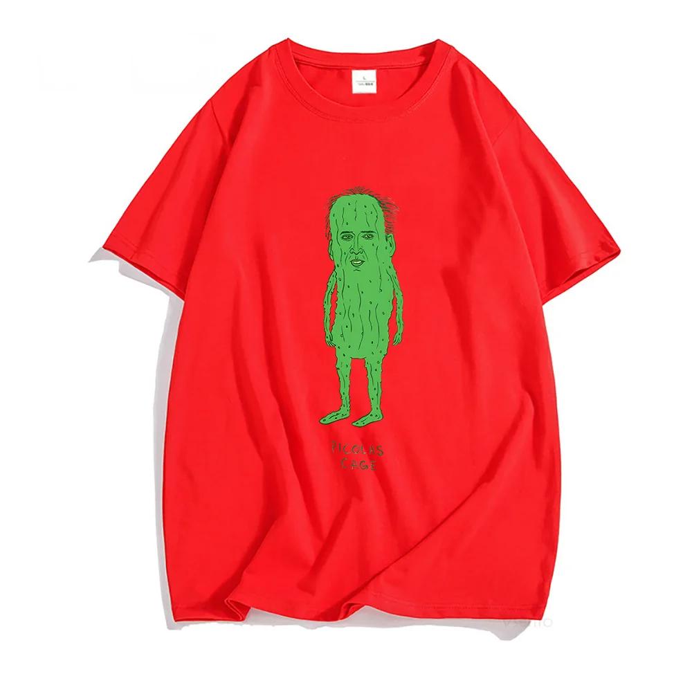 Picolas Cage Meme Lustige T-Shirts MÄNNER Hübsch Originalität T-Shirts 100% Baumwolle Vier Jahreszeiten T-Shirts Manga/Comic Aufkleber Harajuku
