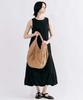 Smith Armor Camille Sleeveless Pumpkin Long Dress_Black