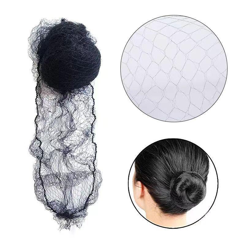 10/20/30/50Pcs Durable Nylon Hair Net  Bun Hair Hair Style Tool Black Beige Brown Hair Net For Wigs Mesh Hair Styling Hairnets