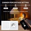 BSEED Wifi Light Switches Smart Dimmable Switches Tuya Smart Life App Control Plus EU Sockets USB Type-c Without Wifi White