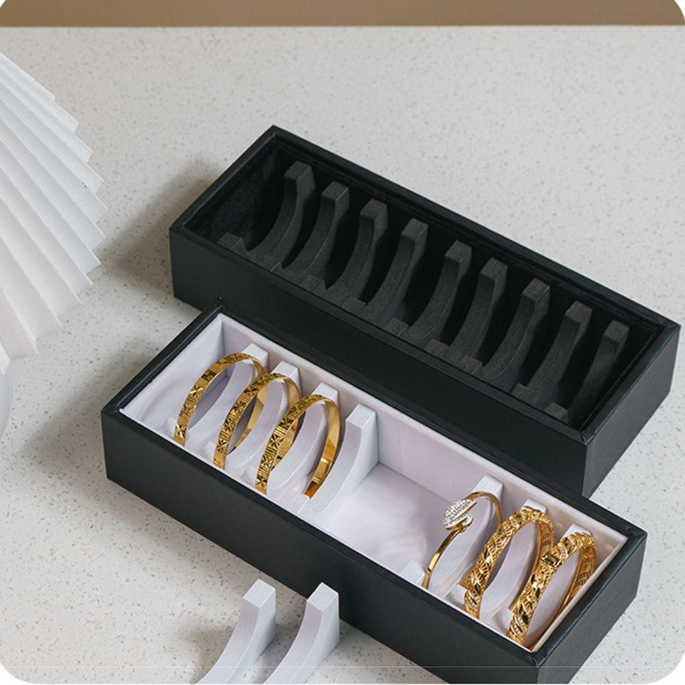 Rectangle Shape Jewelry Organizer No Lid Bangle Holder Elegant Jewelry Display Box  Jewelry Shop