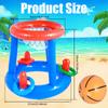 Children's Inflatable Basketball Hoop Swimming Pool Water Floating Objects Throwing Ring Basketball Hoop Toys Set for Swimming
