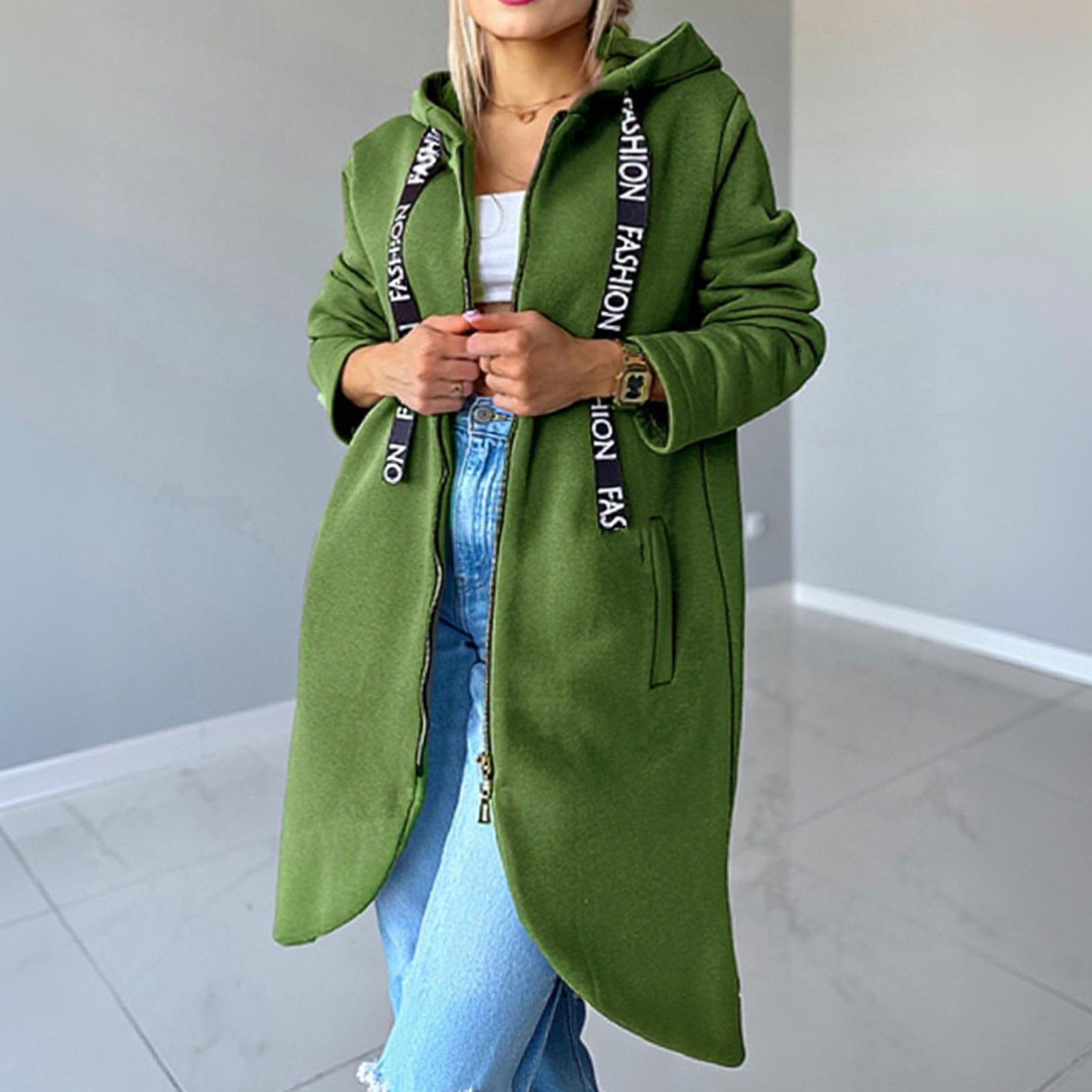 

Женский модный повседневный кардиган-жакет однотонного цвета с длинными рукавами XL зелёный