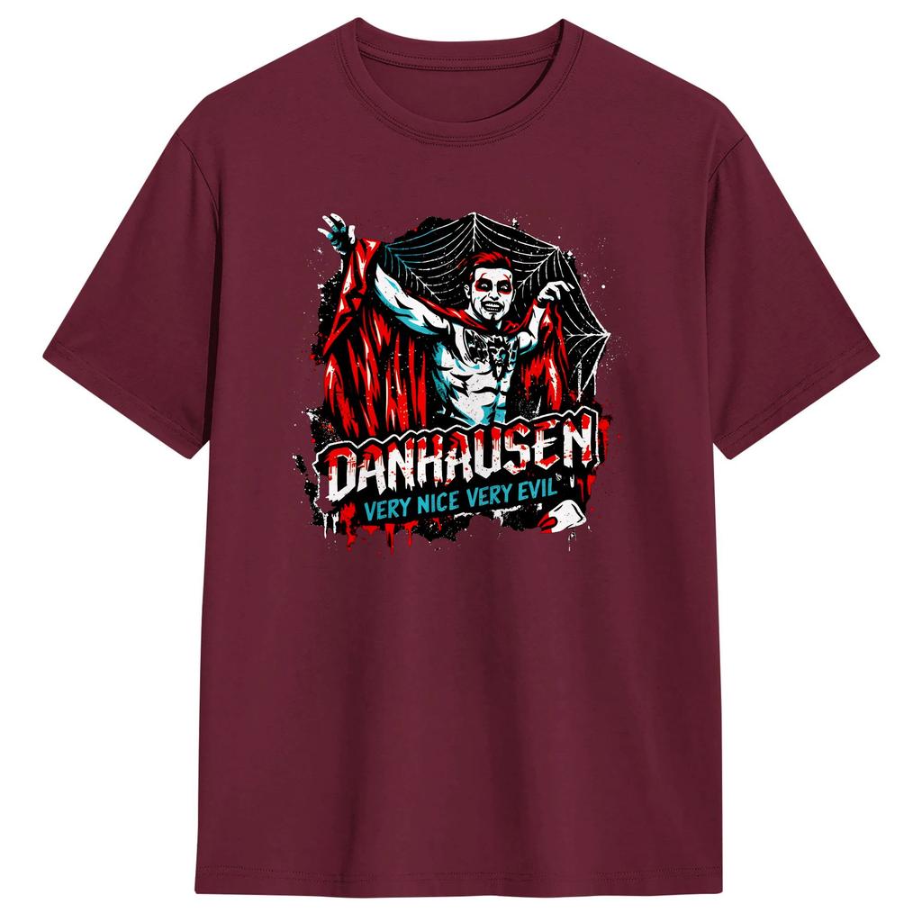 Mens Very Nick Very Evil Danhausen Wrestling T Shirts 100 Cotton Tops Fashion Short Sleeve Crew Neck Tee Shirt Summer TShirt