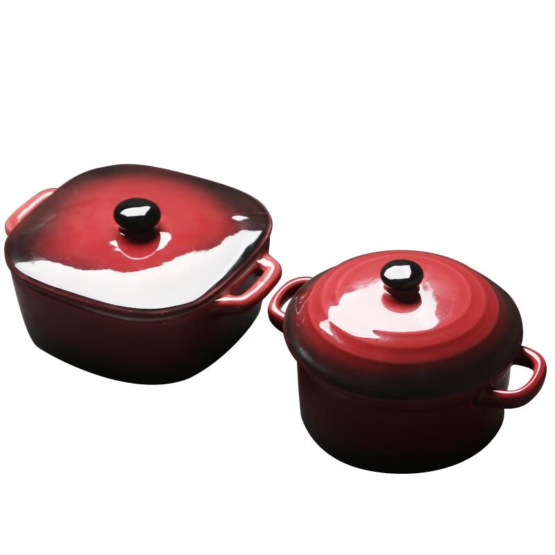 Ceramic Lidded Soup Stew Pot (Set of 2)