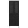 Highboard in Black Oak Look 69.5 x 34 x 90 cm Engineered Wood