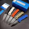 BM Mini 533 533bk EDC Folding Knife Lightweight Pocket Knife Manual Thumb Studs Open Plain Edge Coated Fiberglass Handle