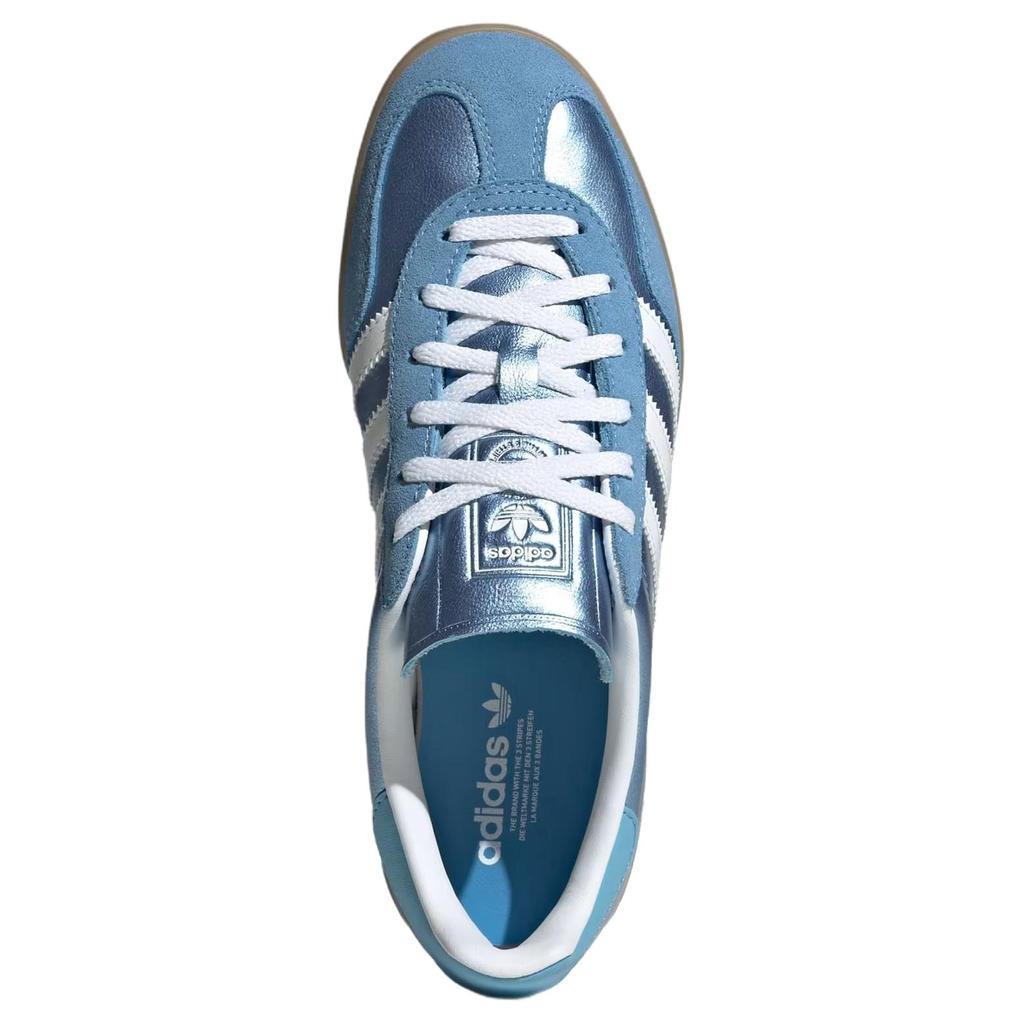 Adidas  Gazelle Indoor Blue Metallic Gum Women Sneakers Cloud-White JS1407