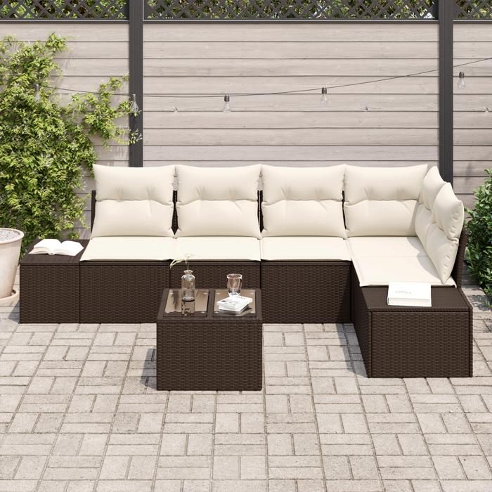 VidaXL Canapé de jardin 5 pièces avec coussins gris en rattan synthétique 3347068