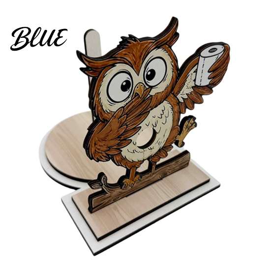 Funny Animal Toilet Roll Stand Paper Holder  Creative Shape Dispenser  Vertical Stable Tissue Rustic Log Style Storage Rack  Solid Wood for
