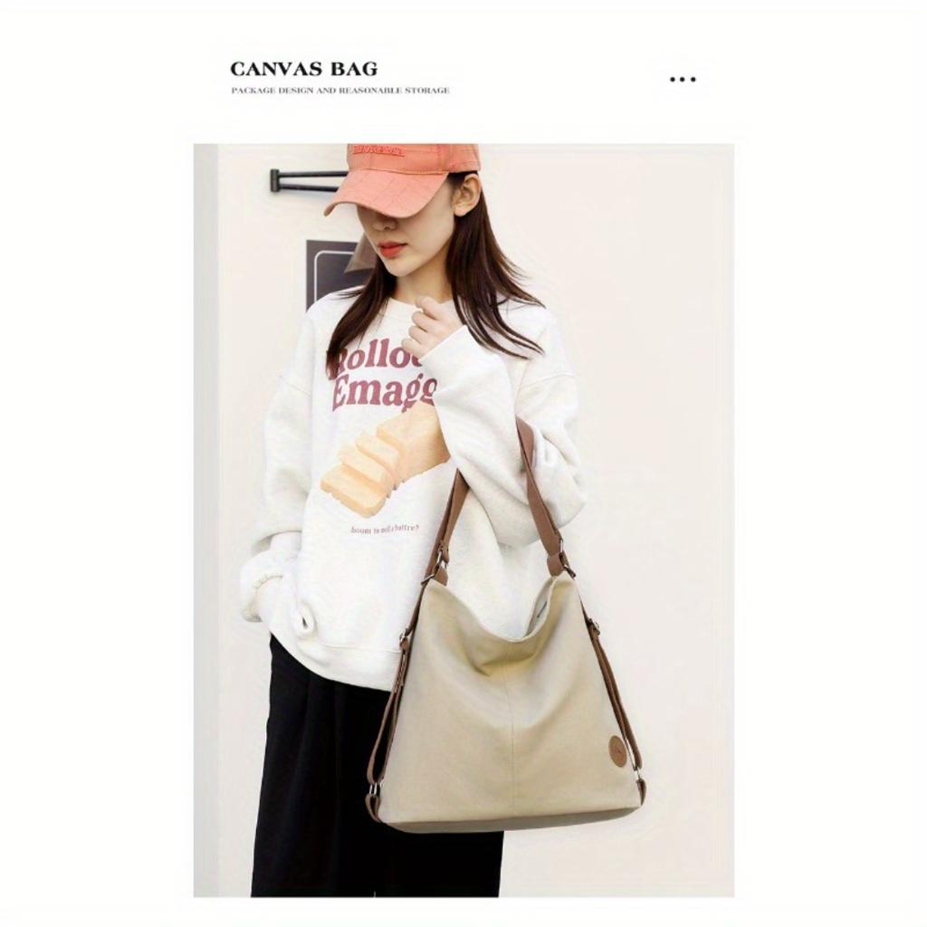 2026 Nuova Borsa a Shopper in Tela da Donna Coreana, Minimalista Trendy Grande Capacità Versatile Zaino a Spalla Borsa a Mano Per Uso Quotidiano Casual