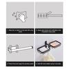 Wall Mounted Hair Dryer Rack Space Aluminum Holder for Bathroom Strong Durable Home Organizer