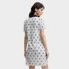 FILA Original Fashion Classic All Over Print Vintage Casual Elegant Simple Knit Polo Dress Women dresses F51W629307FZB