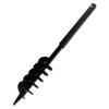 Vidaxl Handheld Auger, 100 Mm, Double Helix, Steel, Black