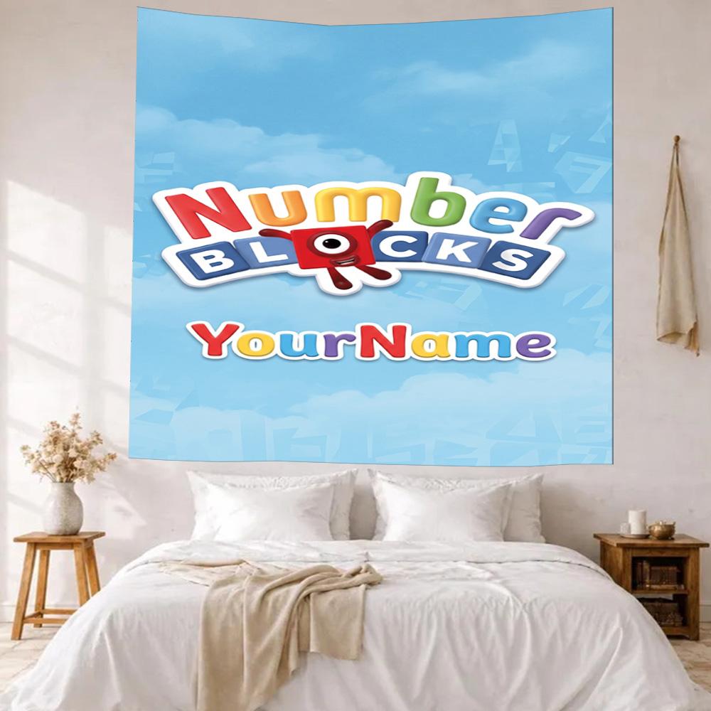 Numberblocks Custom Your Name Wall Decor Tapestry Art For Pet Memorial Birthdaywedding Party Backdrop Family Gift