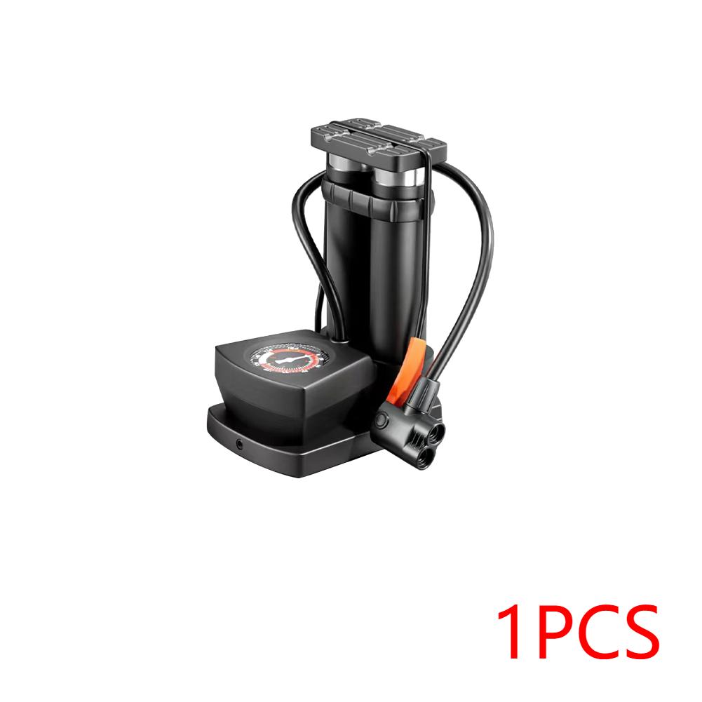 Foot Pedal Portable Pump with Gauge Foot-Activated Floor Pump High Pressure Electric Motorcycle Pump for Electric Car Motorbike