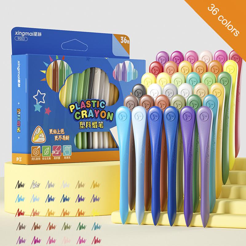 Non-Toxic 12/24 Colors Triangular Crayons Safe Colouring Pencil For Students Kids Children Stationery Drawing Toy Colouring Game