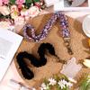 2 Pack Scrunchie Lanyards For Id Card And Keys Scrunchy Cute Neck Keychain With Clip Closure Retractable Stretchy Lanyards For T