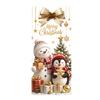 Decorative Stickers for Store Christmas Window Clings, Cute Snowman Santa Penguin Reindeer Durable Sunproof Glass Decal Glass, Reusable Holiday Static