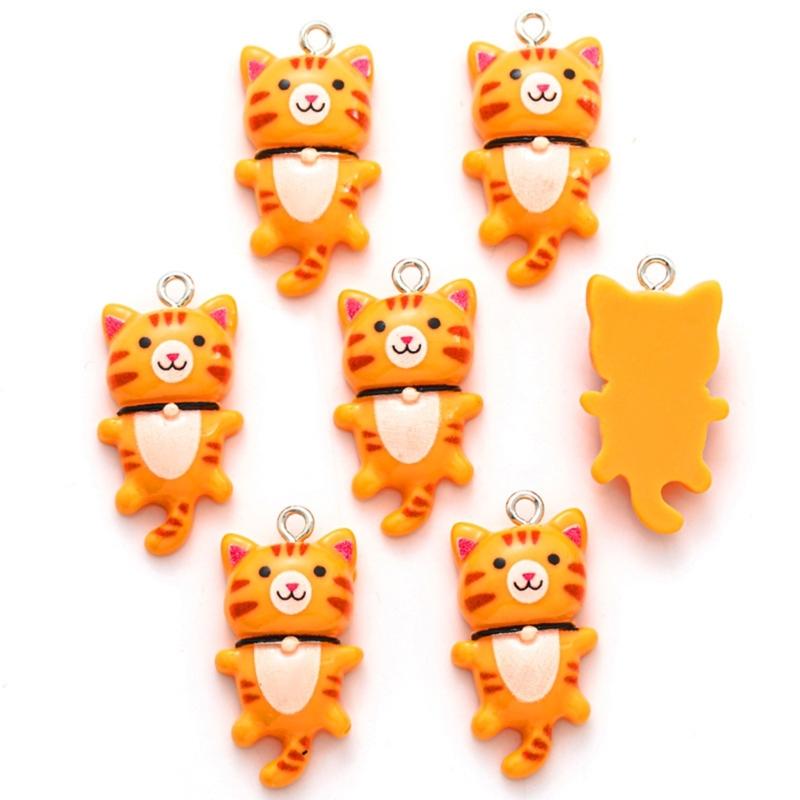 Cartoon Cat Earring Pendant Engaging Resin Cat Fun and Challenging Project DIY Resin Cat Craft Set for Animal Lovers