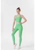Lulu U-Back Sports Tank & 9-Point Yoga Pants Set with Bare-Feel Push-Up Bra for Women's Fitness