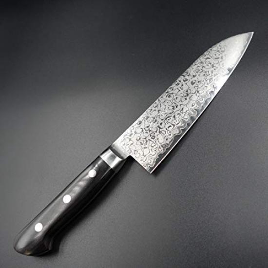 Sensuke Santoku VG10 Damascus Black Plywood Stainless 10289 Knife, 33-Layer, 165mm, Handle, Steel,