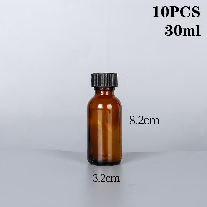 10/16Pcs 15/30Ml Amber Glass Perfume Bottle Sprayer Atomize Bottle Travel Refillable Bottles Essential Oil Containers