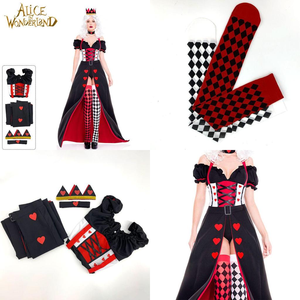 Stylish Alice In Wonderland The Red Queen Cosplay Costume Outfit