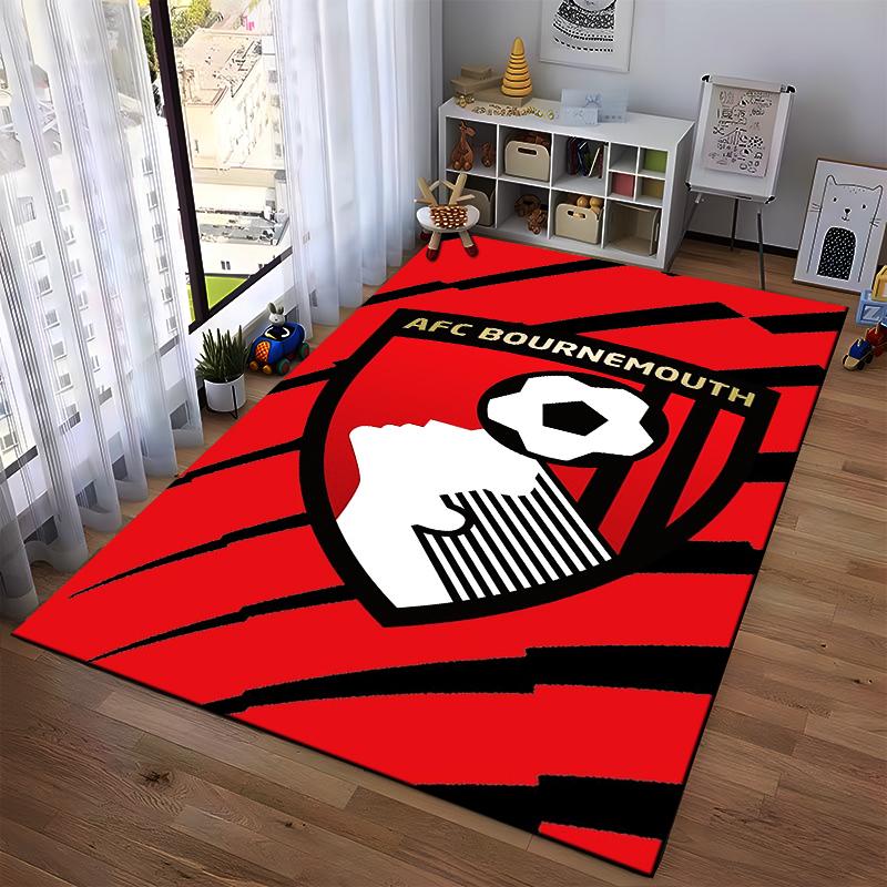 Football Club Badge Design Rug - Non-slip rug suitable for living room and bedroom sofas