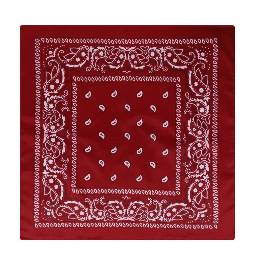1Pc Paisley Cashew Flower Square Scarf Hip Hop Outdoor Riding Bandana Headscarf
