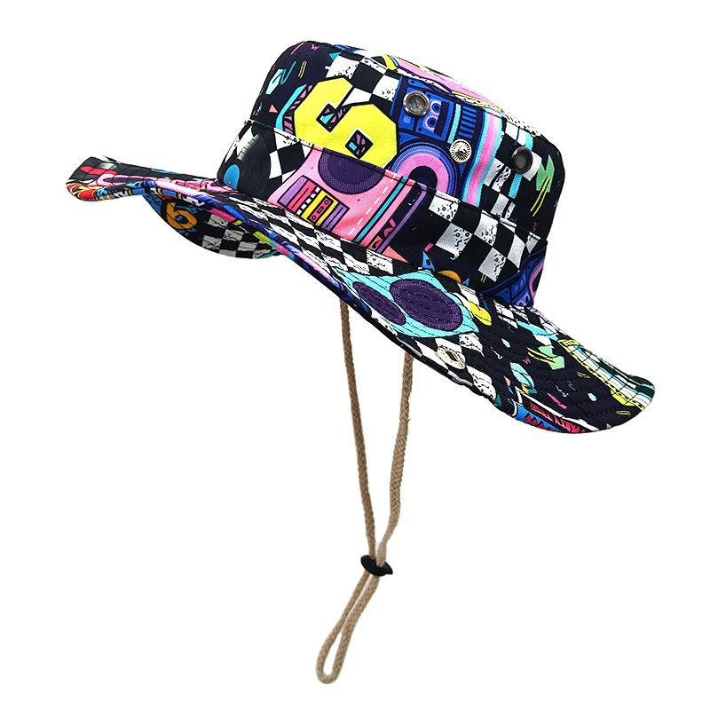 Cute Yellow Duck Cartoon Bucket Hat For Men Women - Summer Uv Protection Fishing Cap With Adjustable Chin Strap, Retro 80S 90S S