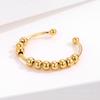 YILUOCD 2024 Rotate Beads Adjustable Anxiety Rings For Women Men Stress Relief Fidget Spinning Ring Copper Jewelry