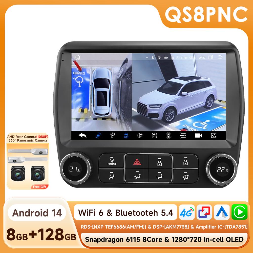 Hizpo Carplay Stereo Car Radio Multimedia Video Player Car Screen for Chevrolet Camaro 2010-2015 8Core Android 16 FM 4G GPS io He