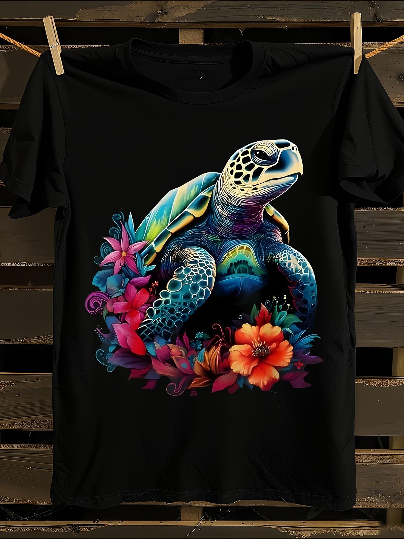 Hawaiian Tie-Dye Sea Turtle T-shirt S